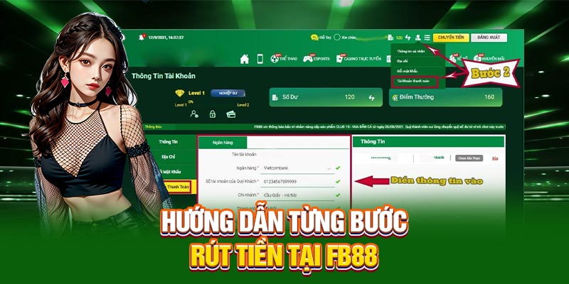 Hướng dẫn từng bước rút tiền tại FB88